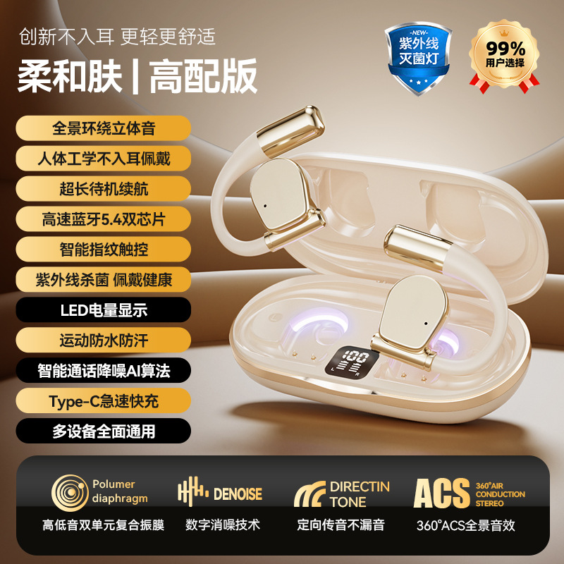 Cross Border Explosion M127 Long Range Hanging Earphone Private Model High Color Value Low Latency Wireless Bluetooth Headphones Wholesale photo 5