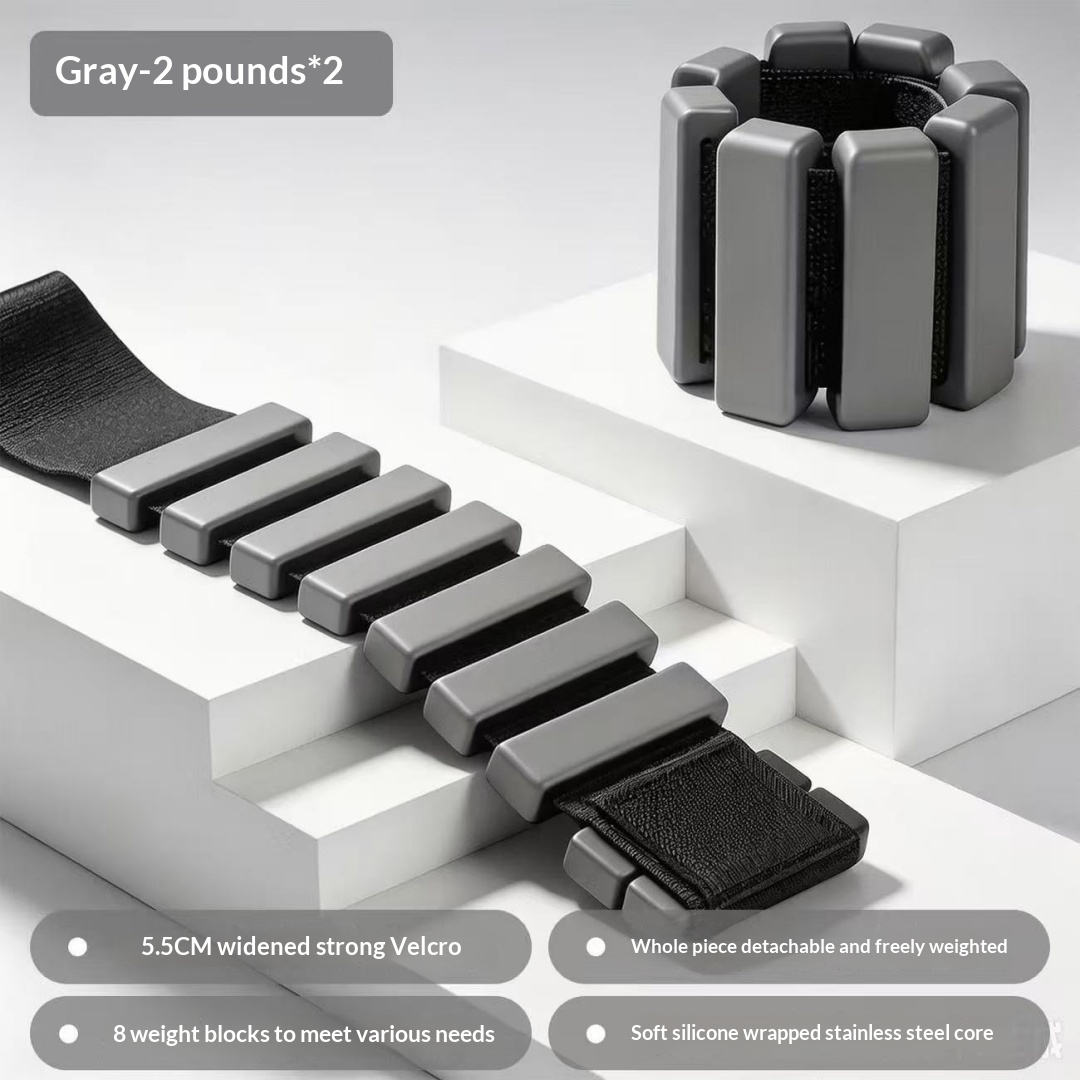 Fitness Silicone Weight-bearing Wristband, Multifunctional Detachable Sandbag Foot Ring, Home Yoga Fitness Resistance Arm Wristband photo 5