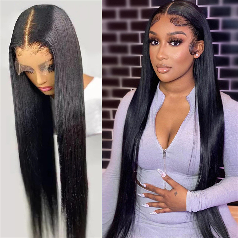 Black Long Straight Hair Chemical Fiber Headband photo 2