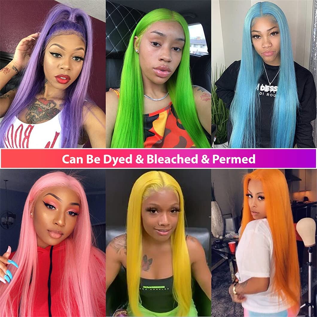 13x4 Lace Front Human Hair Wig 613 Straight Density photo 3