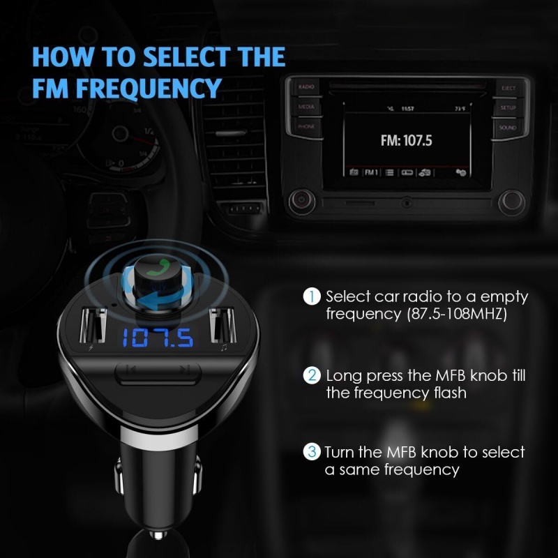 Car Bluetooth T20 Hands-free FM Transmitter MP3 Player Phone Charger photo 7