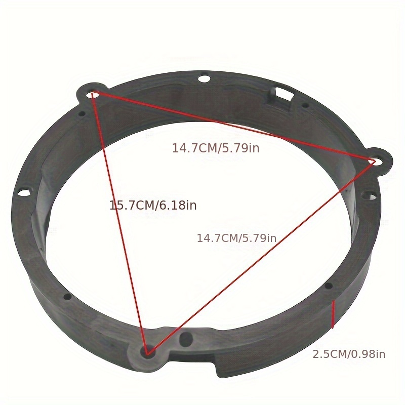 For VW Golf IV Passat Polo Skoda Seat   Adapter Rings 165mm 6.5 Kit Spacers Speakers Adaptor photo 1