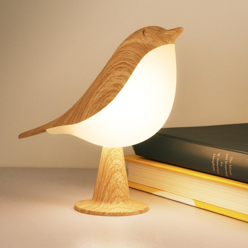 Deogos Small Desk Lamp, Cute Bird Light Cordless Lamp With 3 Color Temperature And Touch Sensor,Kids Night Light With Rechargeable Battery For Bedroom Nightstand Bedside Table Room Decor photo 1