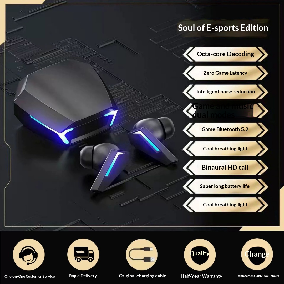 Cross Border Explosion M10 Bluetooth Headphones Gaming ESports Eating Chicken Sports Headphones In-Ear Wireless Bluetooth Headphones photo 1