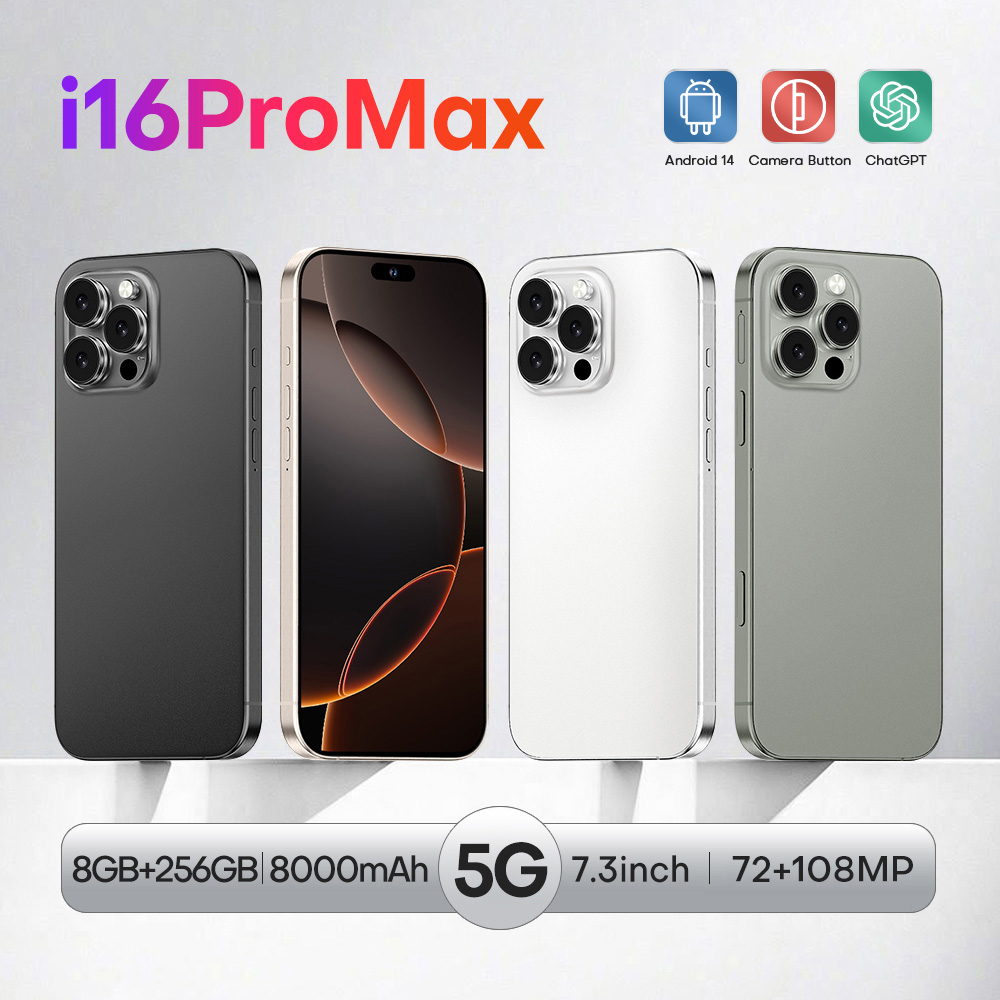 16 Pro Max Unlocked Phone 12GB 256GB Smartphone Android 14  Phone,6800mAh Battery 5G Dual SIM Dual Standby photo 8