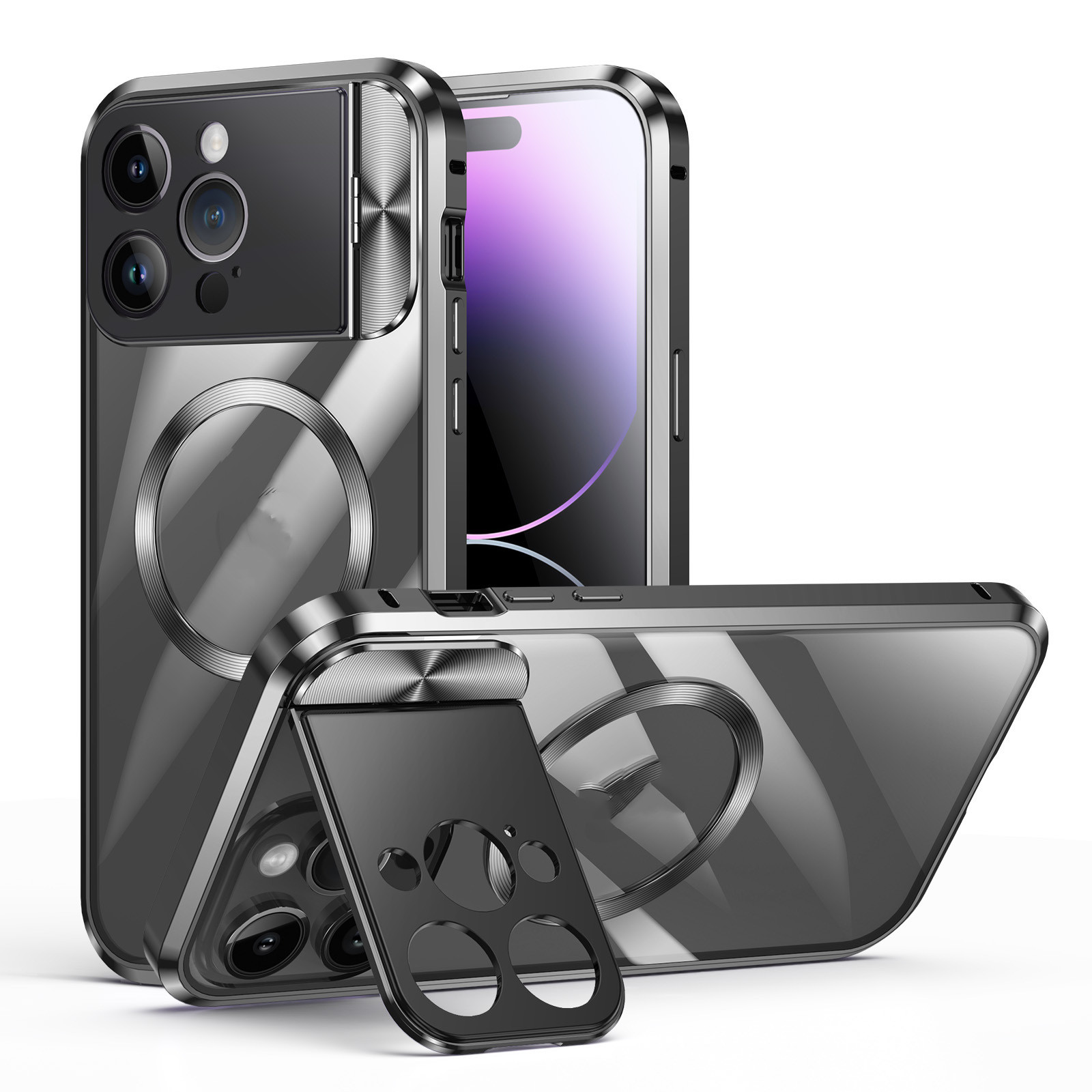 Metal Frame Phone Case Backboard Single-sided Large Window Bracket Suitable photo 3