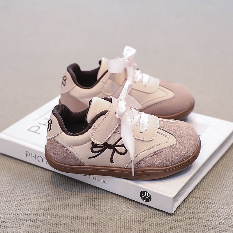 2026 Spring Autumn New Kids Skate Shoes, Breathable German Trainers, Fashion Bow Casual Sneakers For Little & Big Girls photo 2