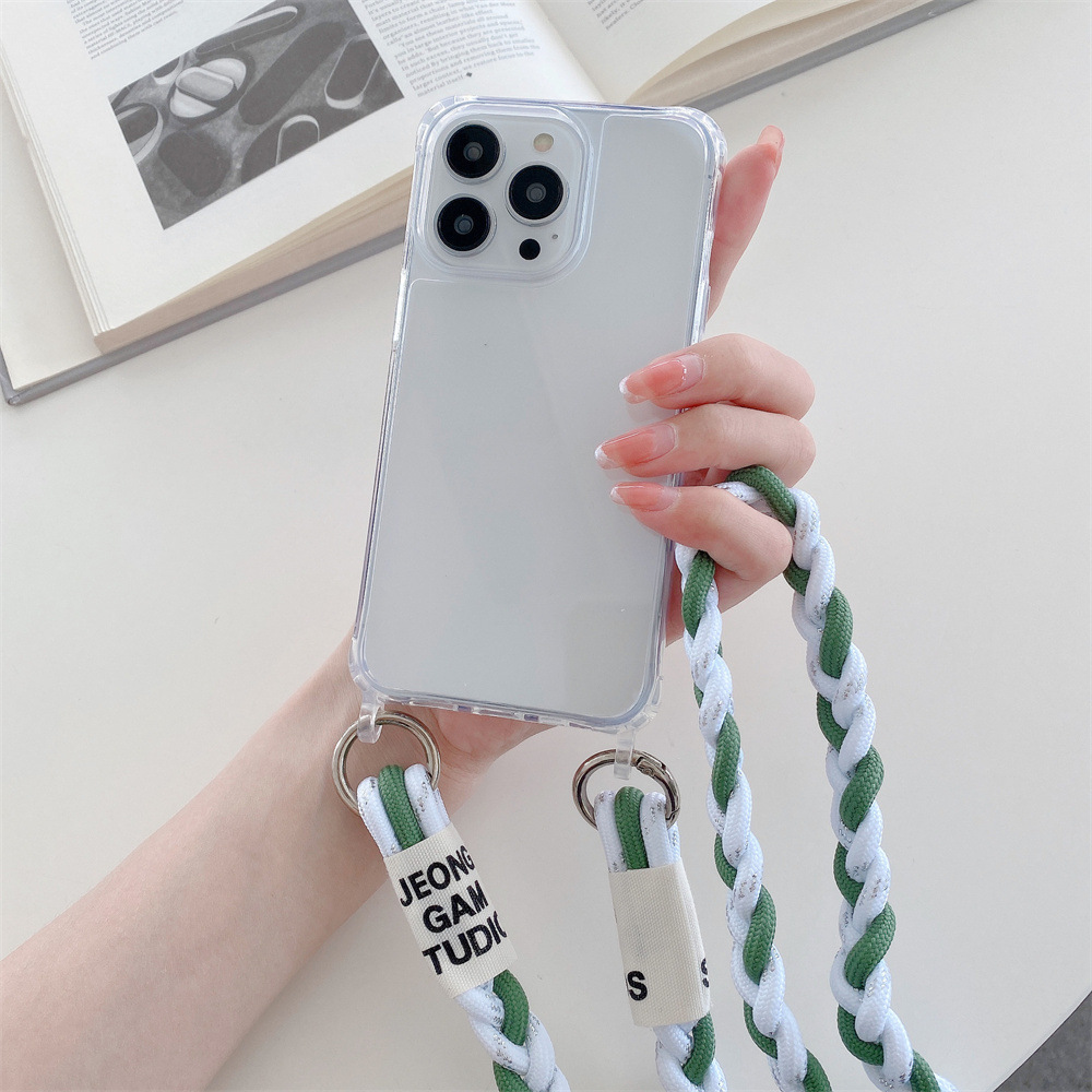 Back Woven Cross-body Lanyard Backer-card Accessories Phone Case photo 2
