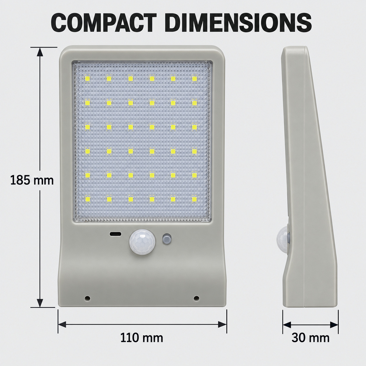 Solar Powered Rechargeable Motion Sensor LED Work Light 4W For Auto W730 Street Outdoor Road photo 8