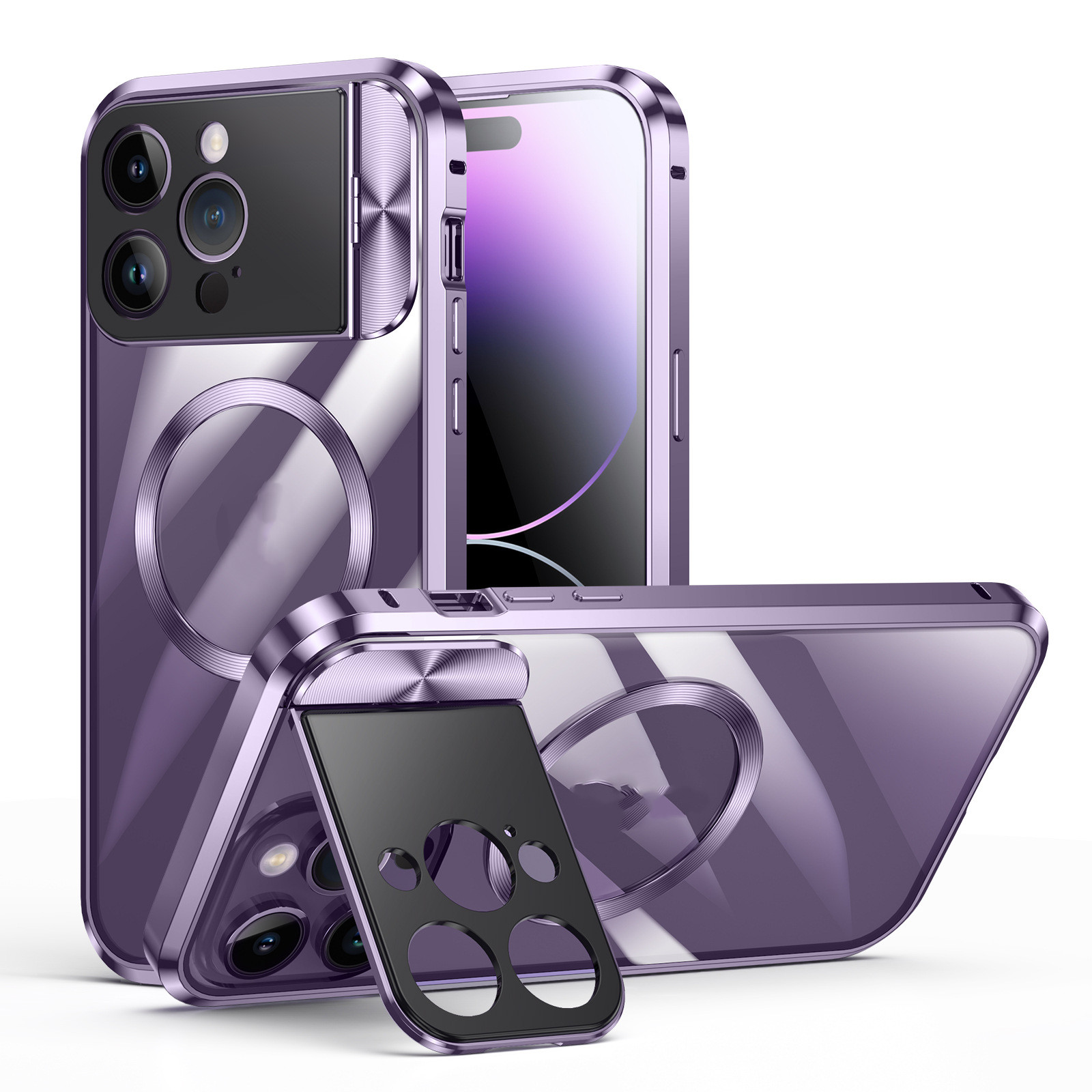 Metal Frame Phone Case Backboard Single-sided Large Window Bracket Suitable photo 2