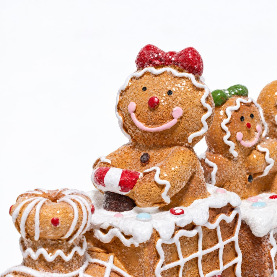 9.25IN Gingerbread Train Figurine, Home Tabletop Decor For Christmas photo 3