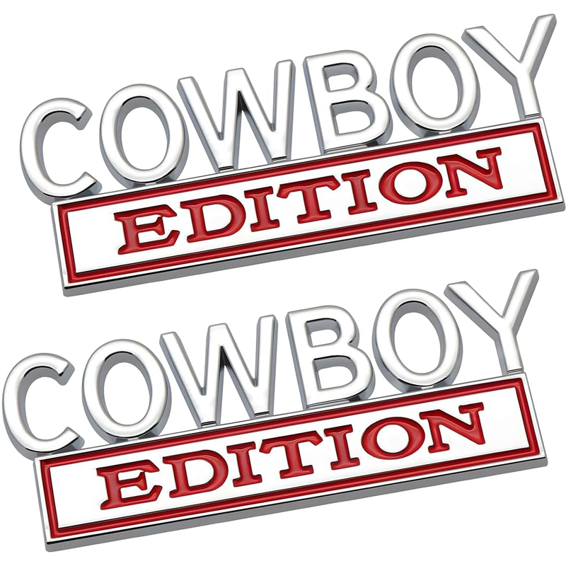 2pack Cowboy Edition Emblems, Seabee Emblem 3D Badge Decal Car Truck SUV,Refrigerator Sticker,Window Display Stickers,Bicycles, Laptops, Fridges photo 3