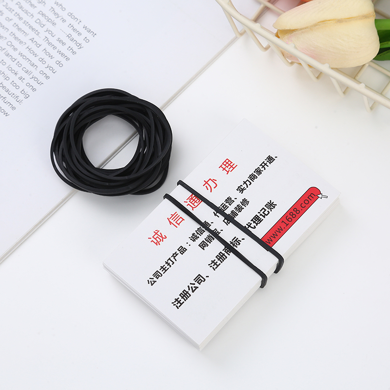 Elastic Rubber Bands Office Supplies Rubberbands BLACK photo 3