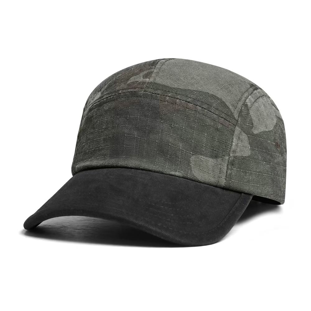 American-style Vintage Patchwork Washed Distressed Baseball Cap, Five-piece Short Brim Hip-hop And Artsy Casual Hat photo 1