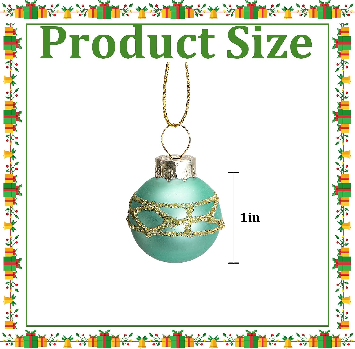 Christmas Mini Glass Ball Ornaments 24 Units, Mini Glitter Hanging Balls For Christmas Tree, Holiday Party And Home Decor photo 5
