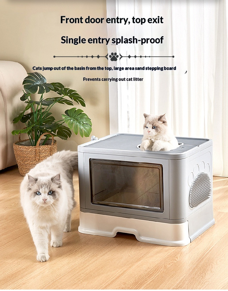 Enclosed Extra-Large Drawer-Type Cat Litter Box photo 6