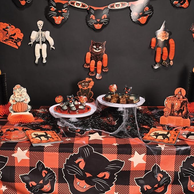 Vintage Halloween Tissue Dancers Multicolor Hanging Decorations For Spooky Party Decor photo 3