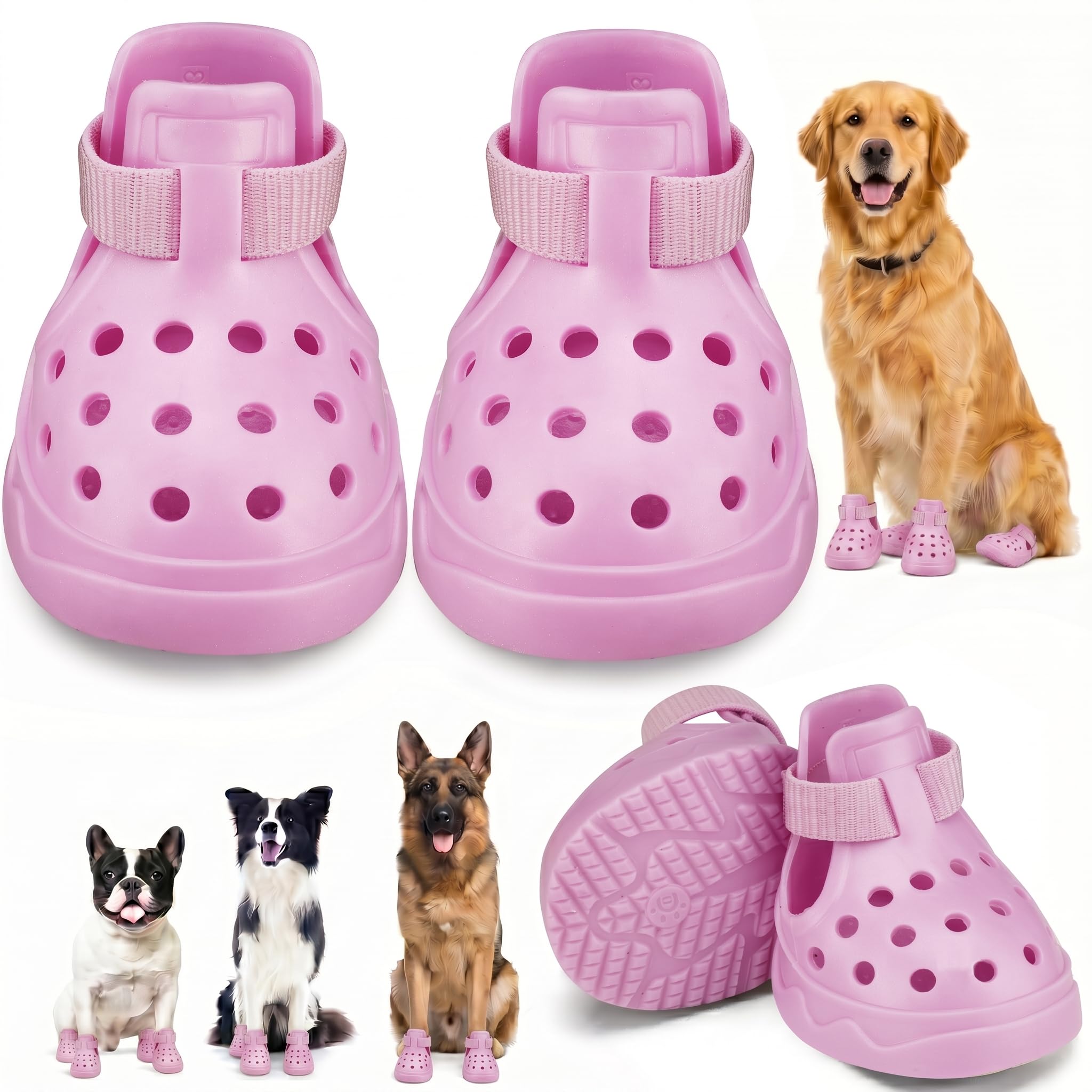 Dog Shoes For Dogs, Clogs Boots Booties Hot Pavement, Rain Waterproof Shoe Summer Sandals Puppy Breathable Doggie Doggy Light Water Up Sneaker photo 1