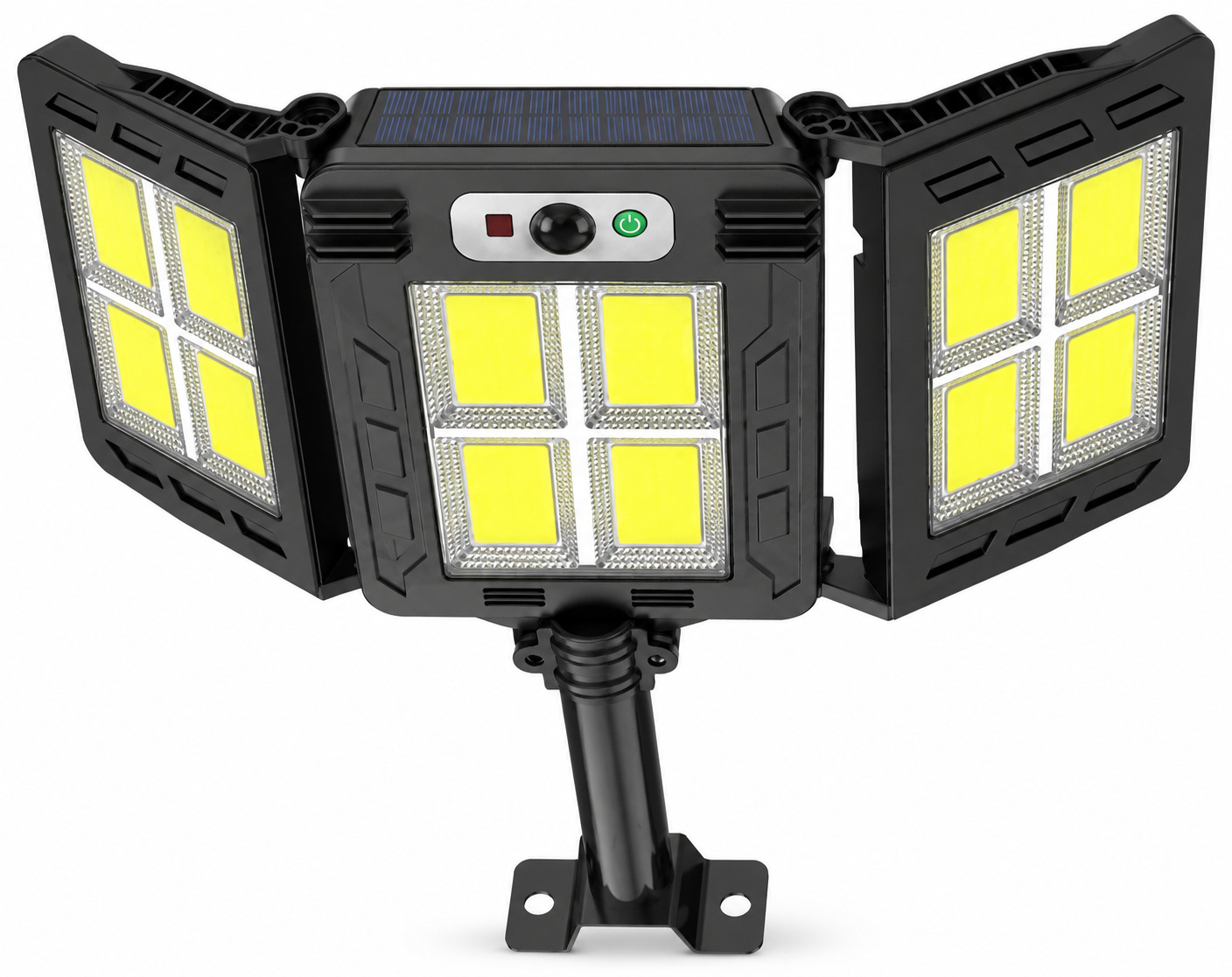 Solar Powered Rechargeable Motion Sensor COB LED Work Light 3000mAh For Auto W786 4 Battery photo 1