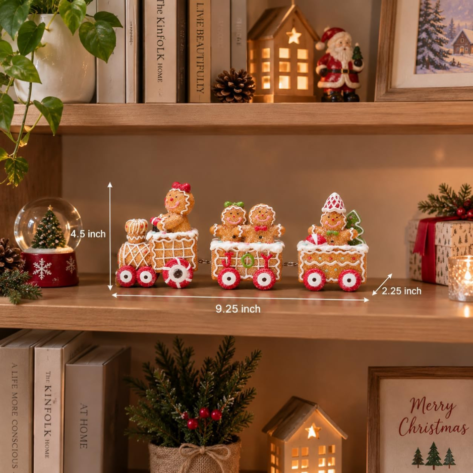 9.25IN Gingerbread Train Figurine, Home Tabletop Decor For Christmas photo 2