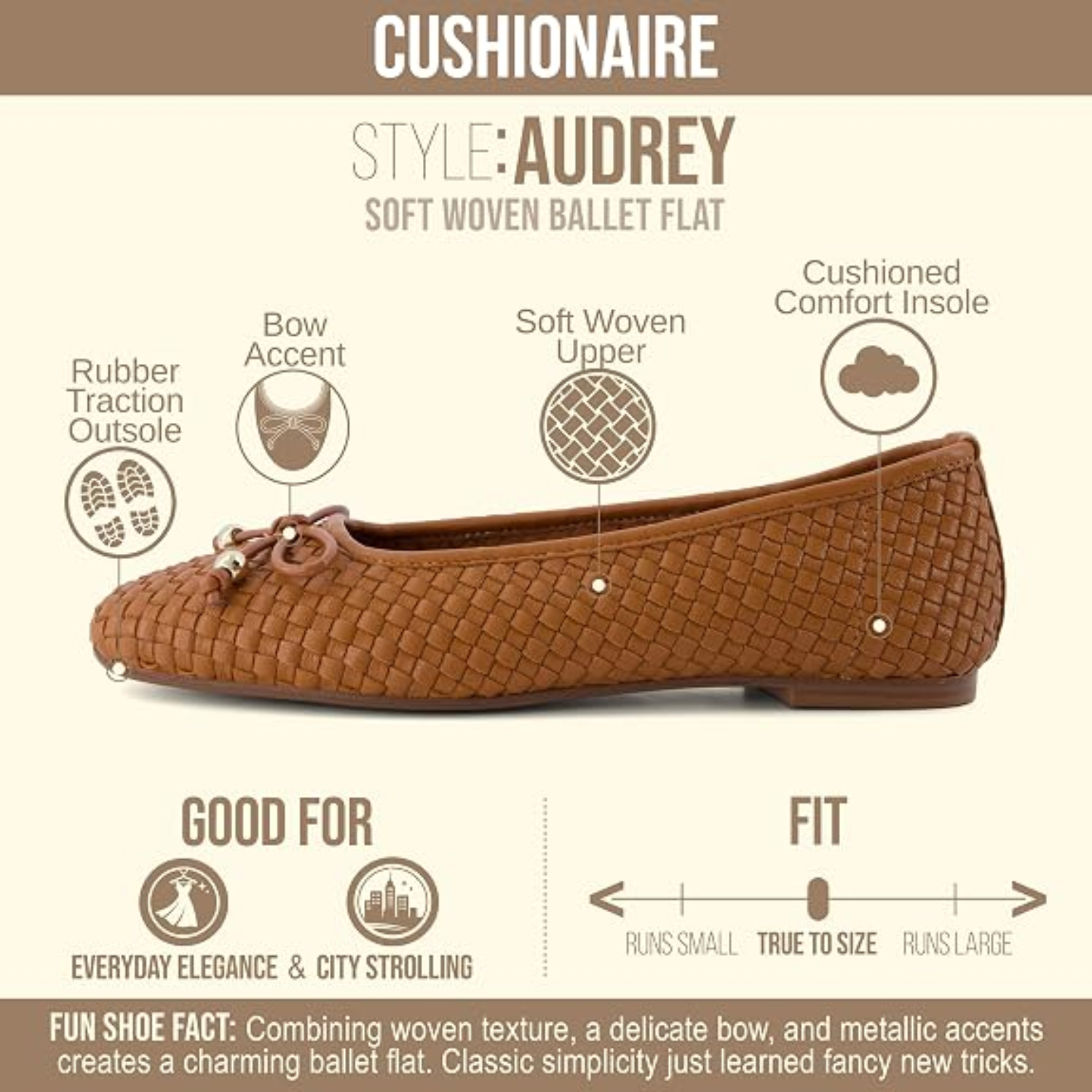 Audrey Woven Ballet Flats For Women photo 5