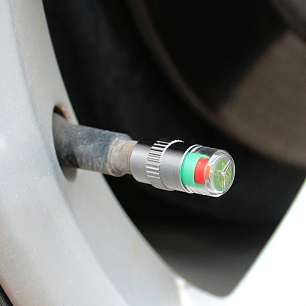 4x Car Valve Tyre Caps Dust Monitor Wheel Pressure Tire Air Sensor photo 4