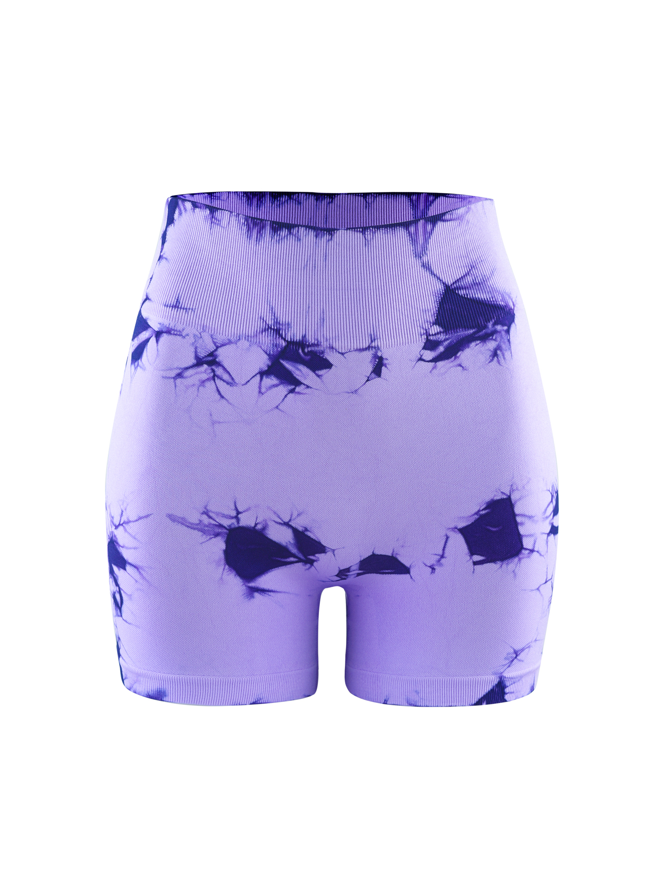 High Waist Seamless Tie Dye Yoga Shorts, Women Stretch Butt Lift Fitness Biker Shorts photo 3