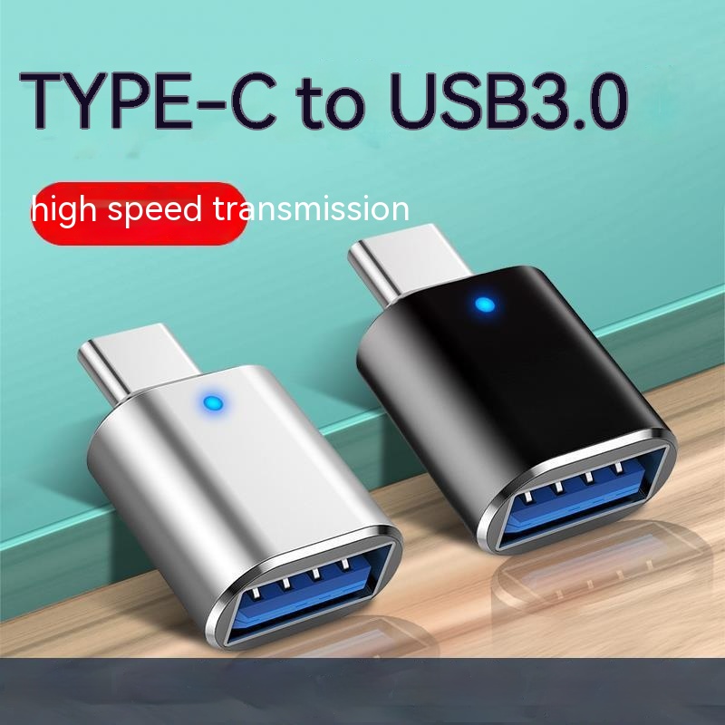 Type-c To Usb30 USB With Indicator Light Mobile Phone Mouse Keyboard Sound Card Car Charger OTG Adapter photo 7