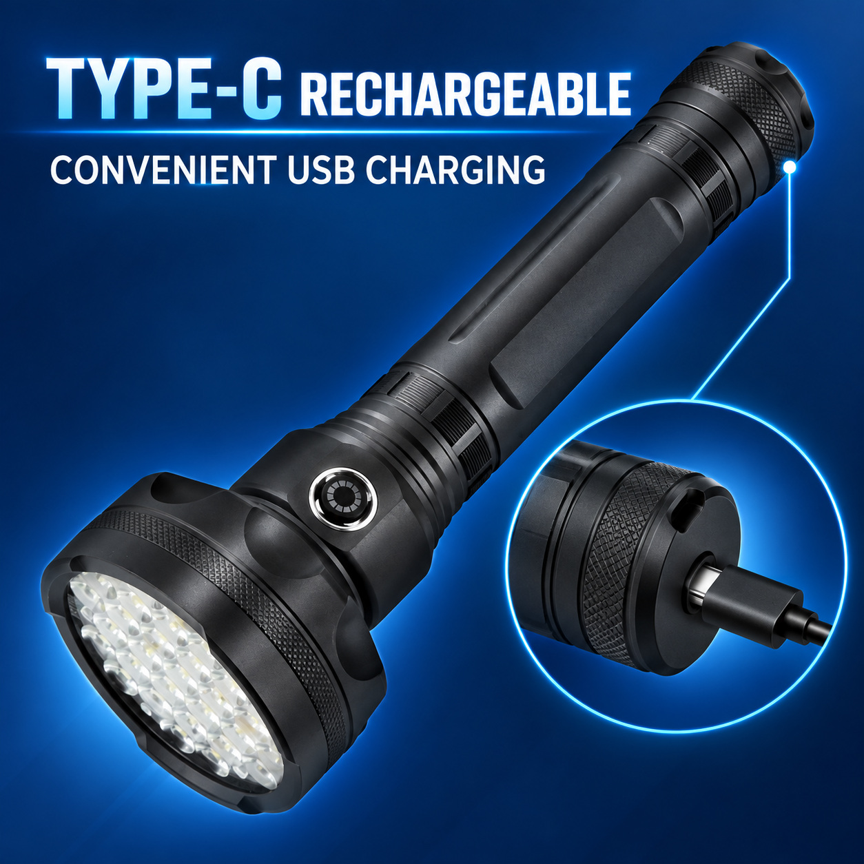 Rechargeable Type C LED Work Light 7000mAh W5212 1 8000LM Wrist Strap Flashlight Aluminum Alloy photo 6