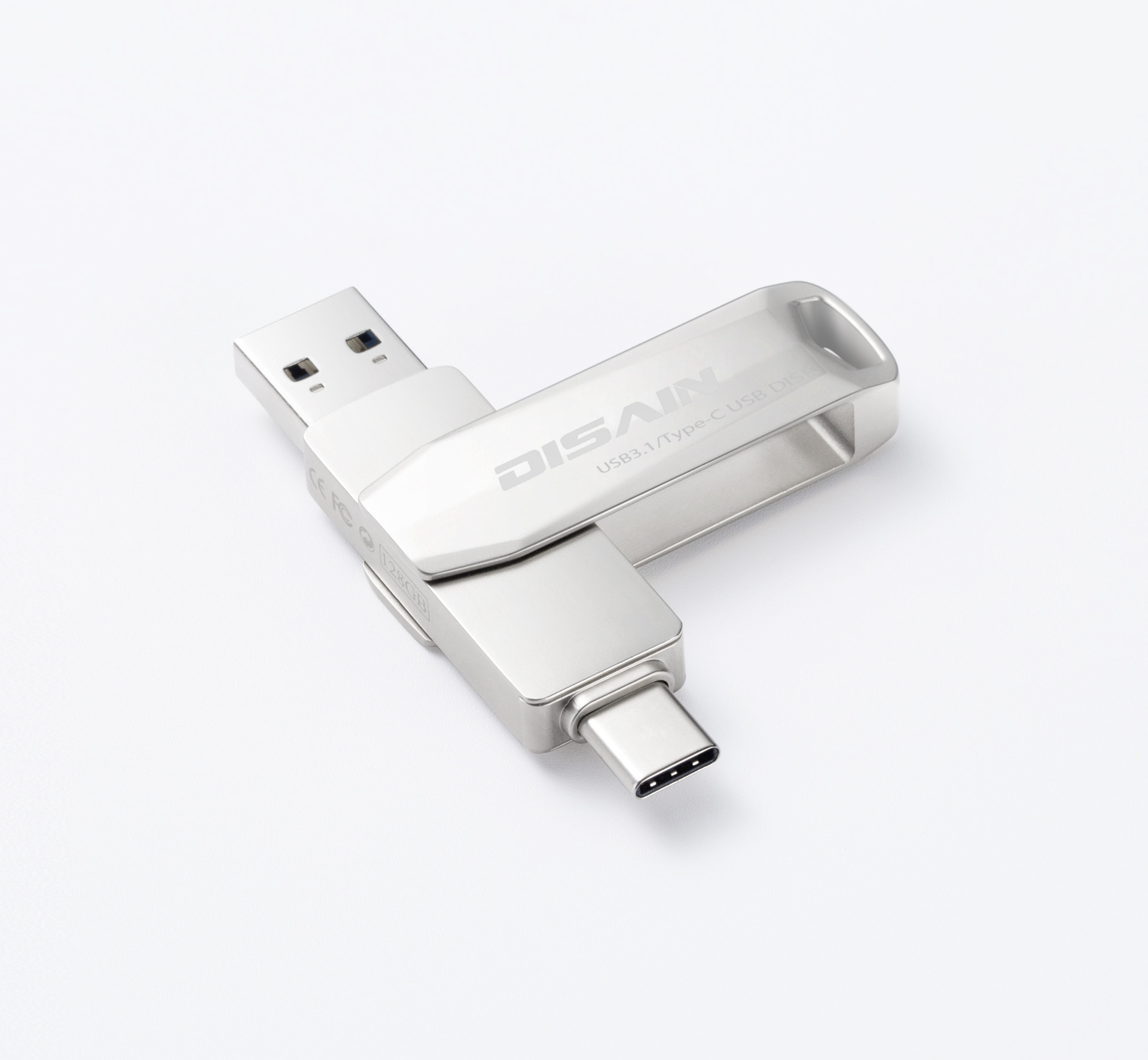 New Typec Metal Rotating USB  Drive Mobile photo 1