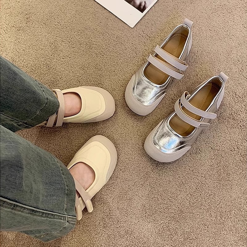 2026 New Princess Style Girls Leather Shoes, Soft Sole Flat Shoes For Spring Autumn, Silver Loafers Kids Dress Matching Shoes photo 1
