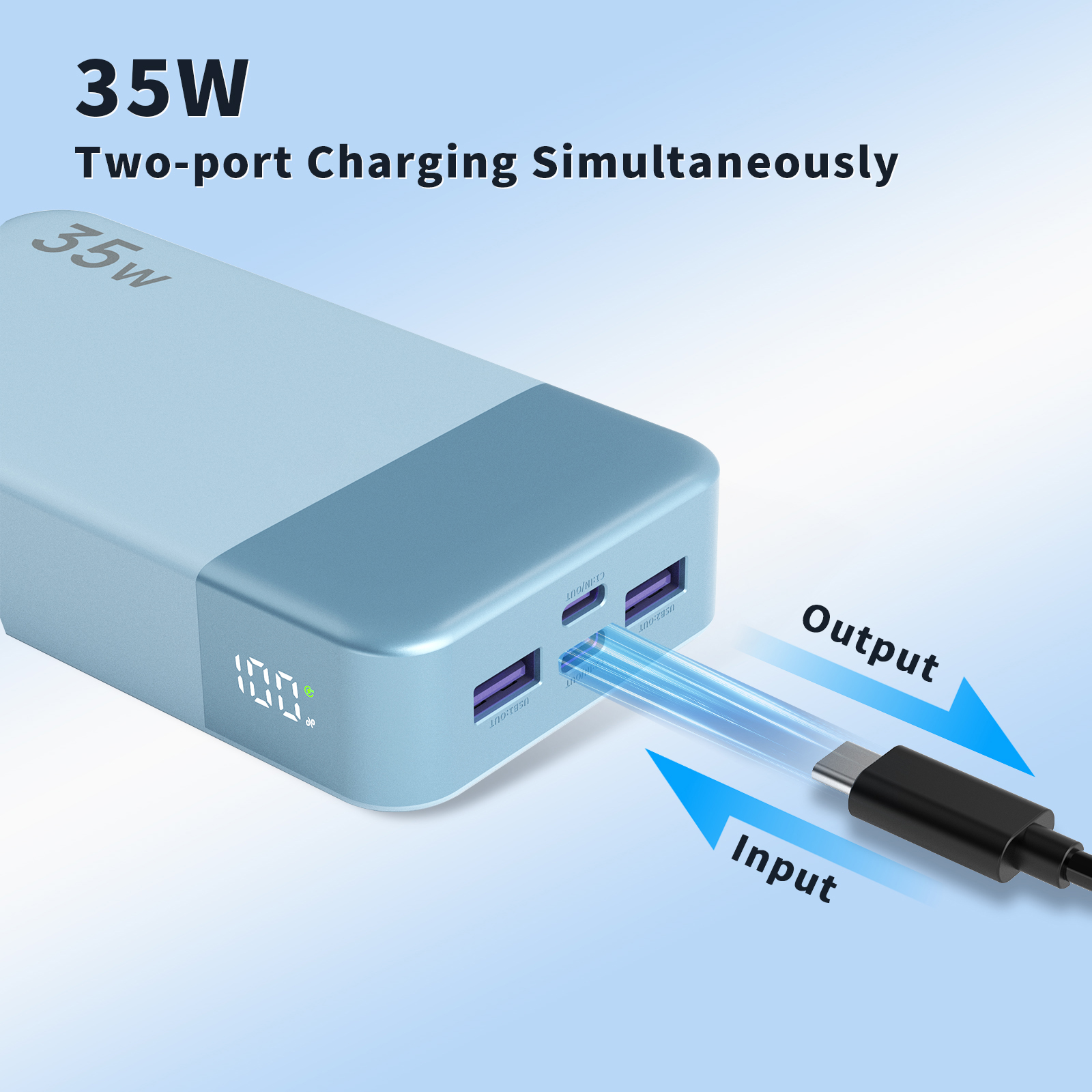Australia Overseas Warehouse N OBIS 35W 20000mAh Type-C Fast Charging Portable Power Bank For Phone photo 3