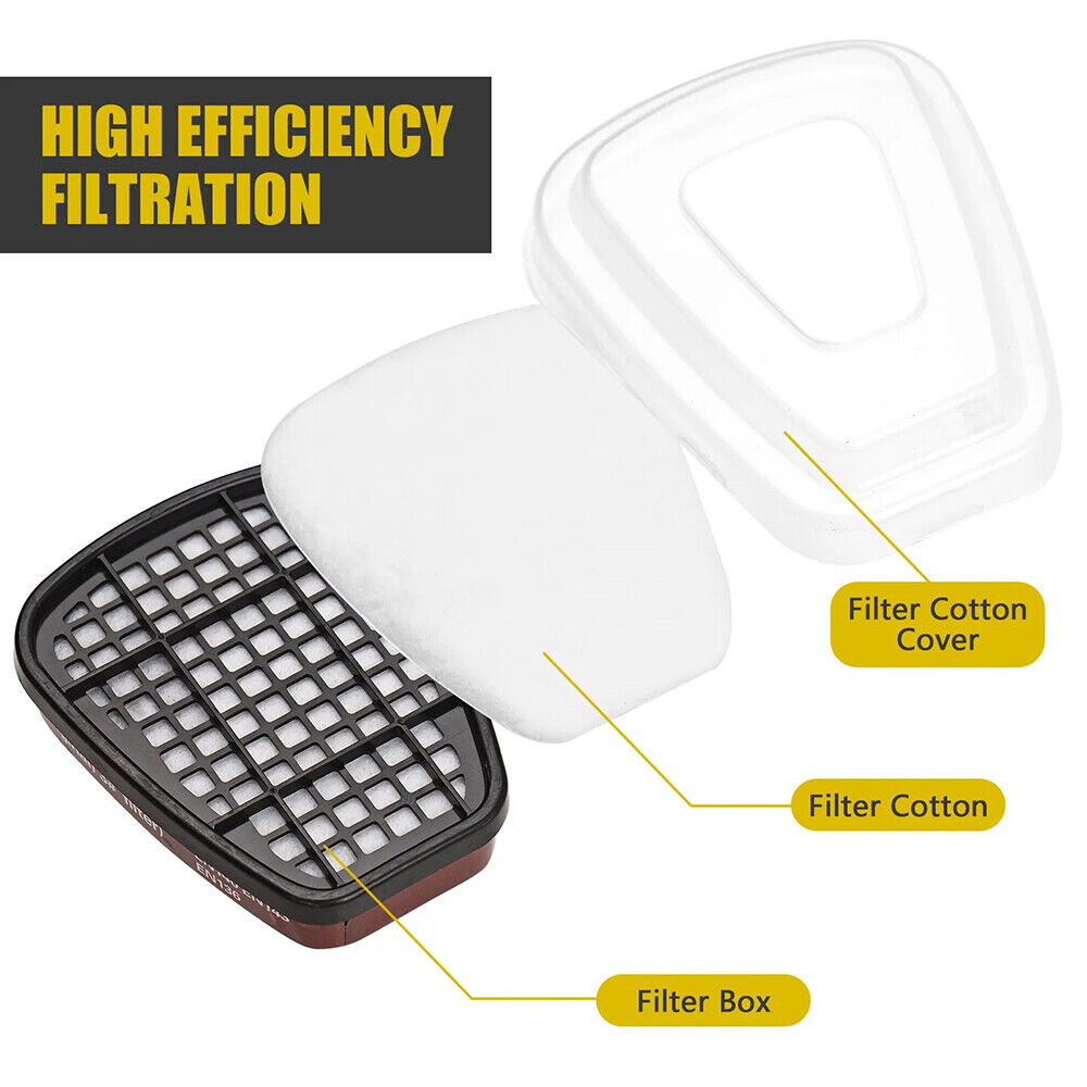 6800 Full Face 15 IN 1 Gas Mask Chemical Vapor Paint Spray Respirator 95 Filter photo 4