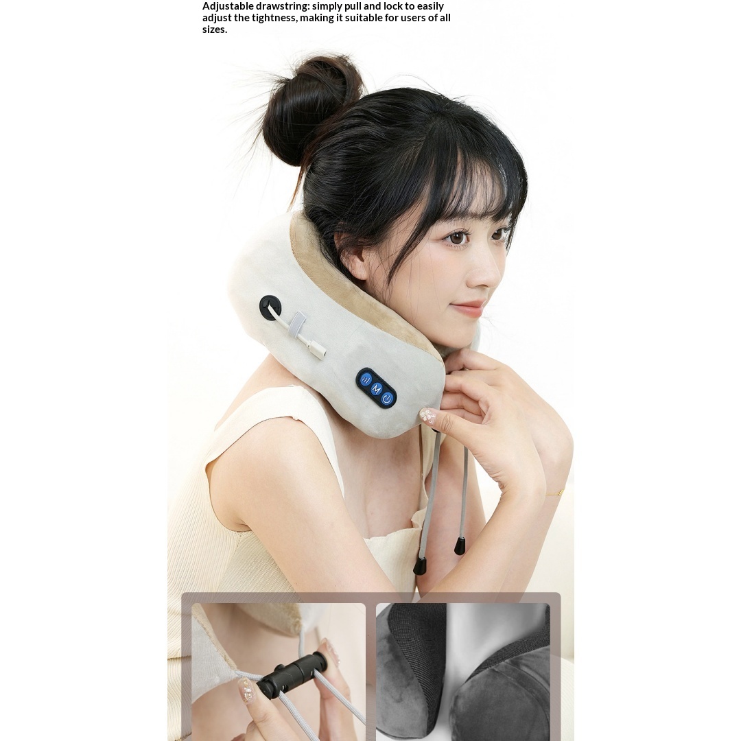 Multifunctional U-Shaped Pillow Memory Foam Portable Car Travel Electric Neck Cervical Spine Massager U-Shaped Massage Pillow photo 7