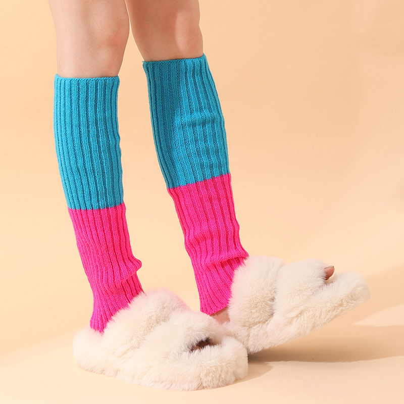Party Dance Sports Yoga Accessories Women Ribbed Leg Warmers Knitted Wool Crochet Long Boot Socks photo 3