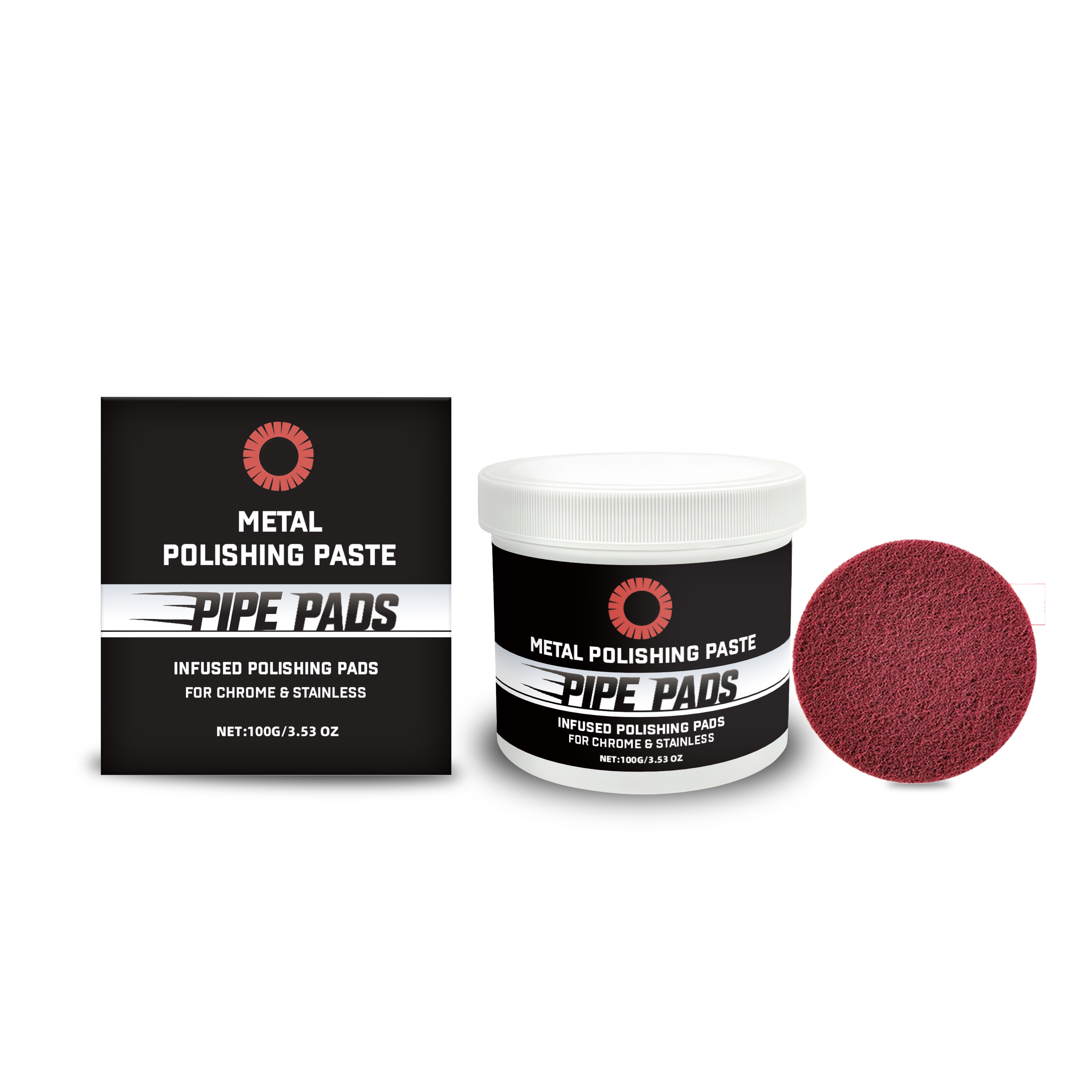 Metal Polishing Care Kit 1 00g Bottle-1 Sponge Pad 1Box photo 1