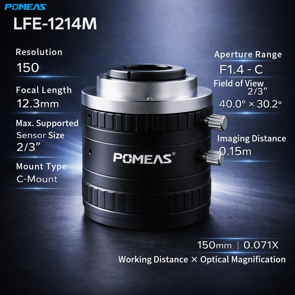 LFE-1214M 12mm F1.4 5MP Fixed Focal Length Machine Vision Lens For 2    3 Inch Industrial Cameras photo 4