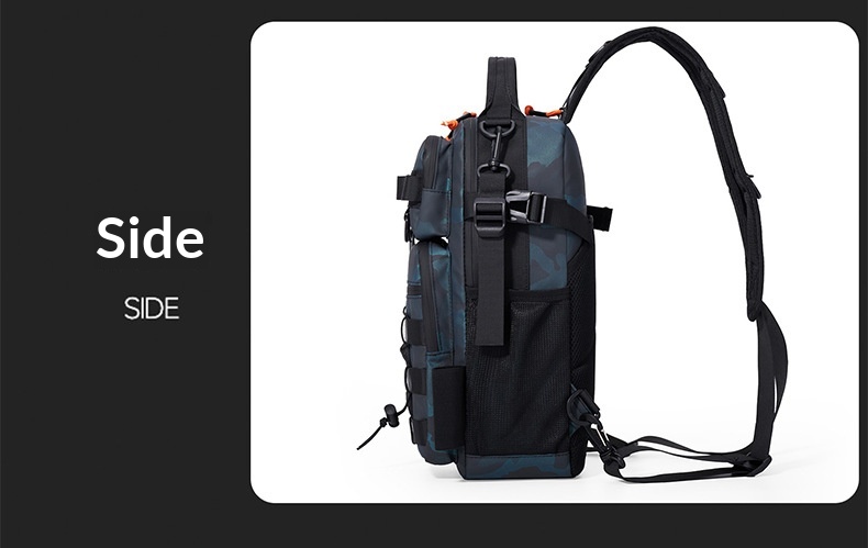 Outdoor Lure Bag New Multi-Functional Single & Double Shoulder Fishing Gear Backpack Camouflage Lightweight Handheld Fishing Equipment Storage Bag - Blue photo 5