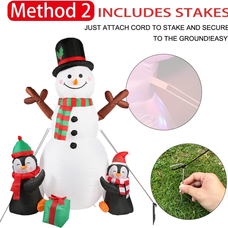 Christmas Inflatables Outdoor Christmas Decorations For Yard 6FT Snowman photo 5
