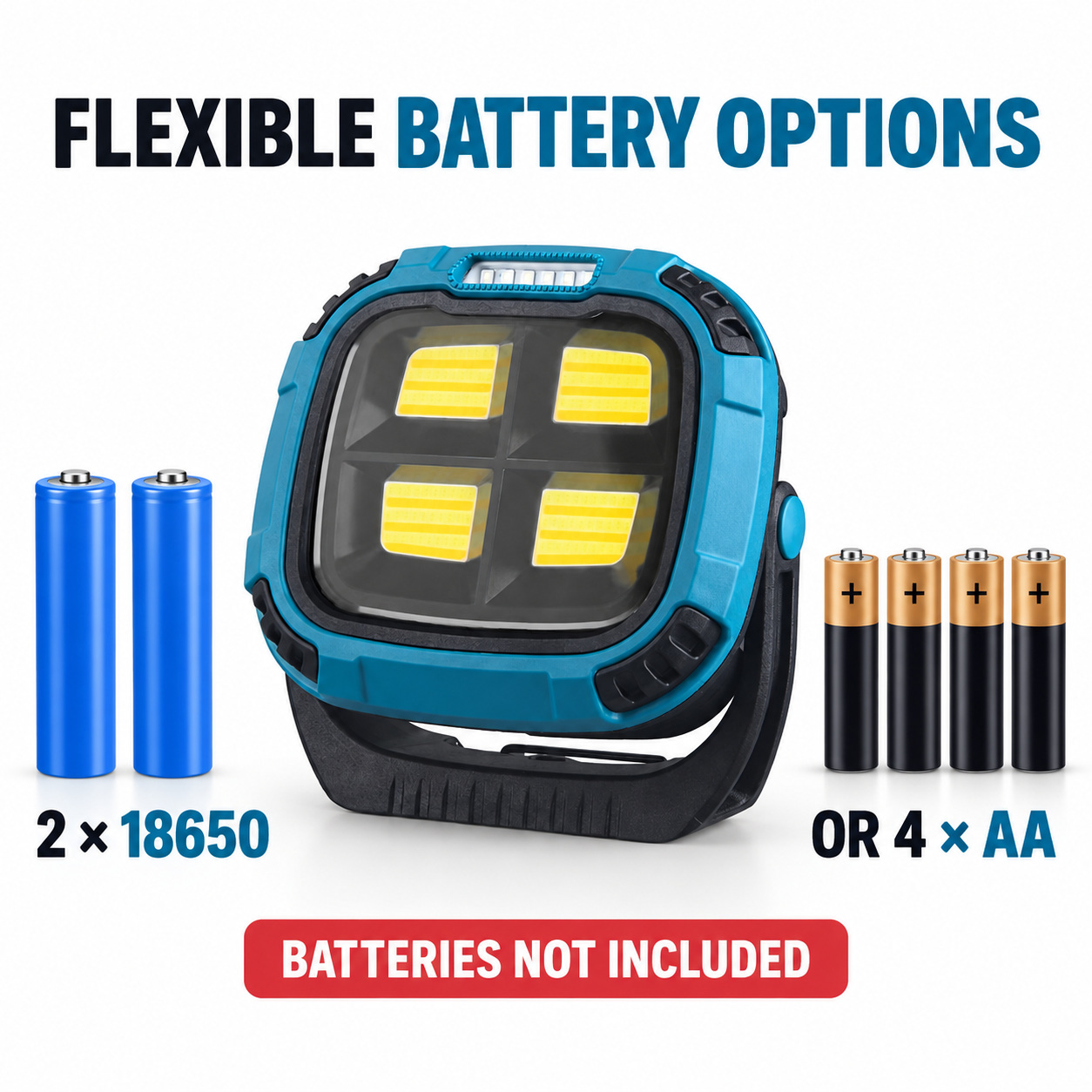 Rechargeable Magnetic Battery Display Type C LED Work Light Base Hanging W894 1 Flood Hook photo 2