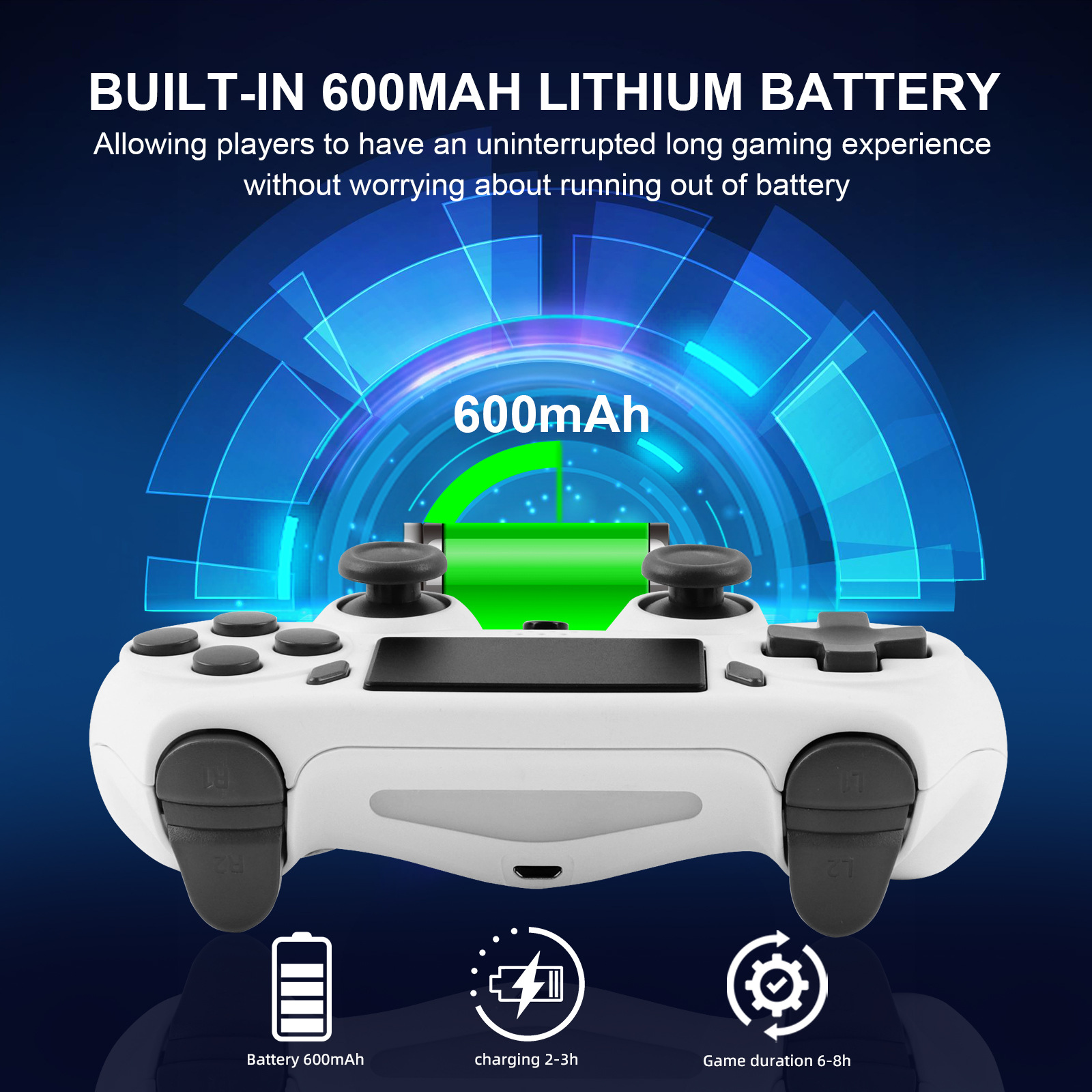 PS4 Game Controller, Six-axis Gyroscope, Dual Vibration Motion Sensing, PC, PS4 Wireless Bluetooth Game Controller photo 2