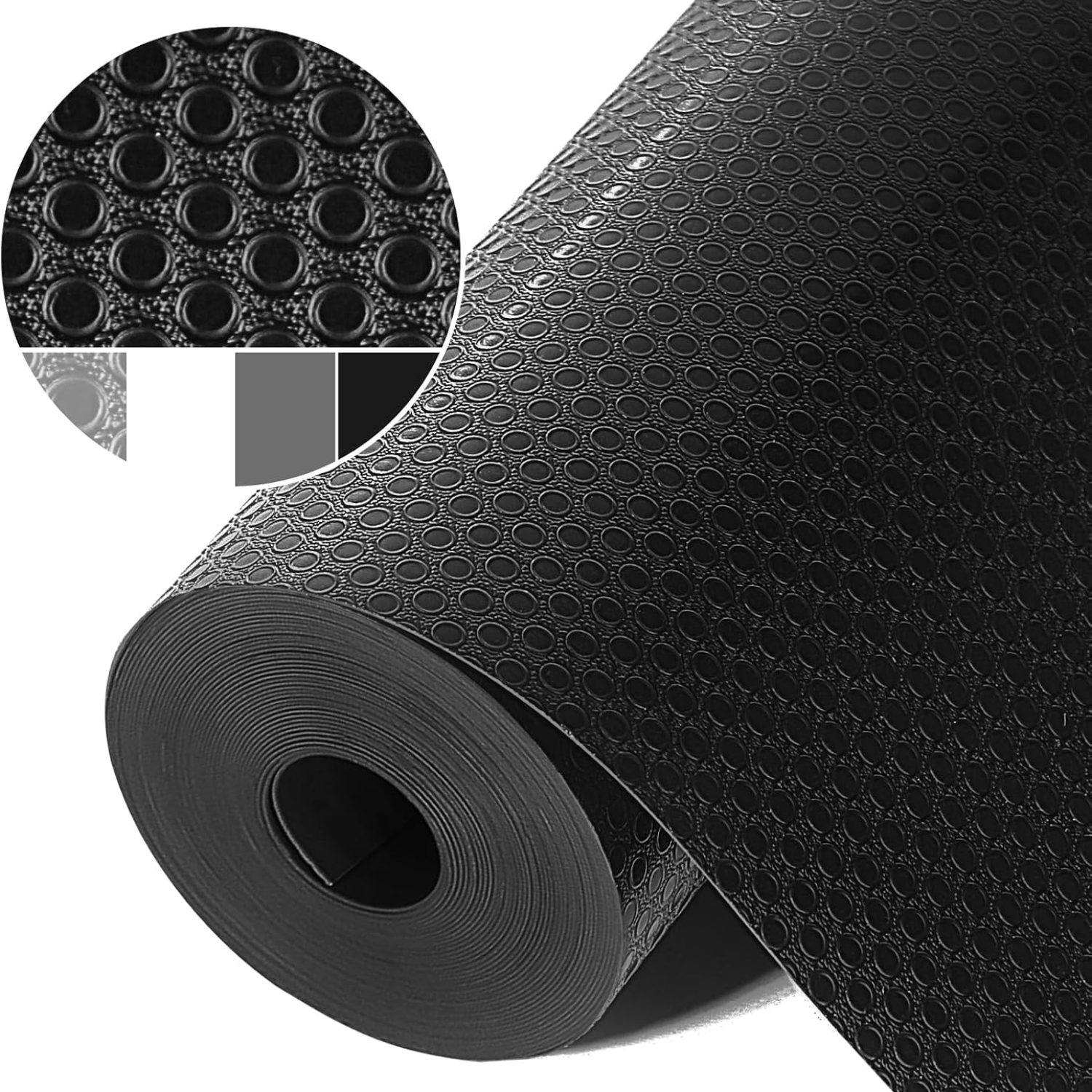 Shelf Liners Non-Adhesive Drawer Liner Waterproof Oil-Proof EVA Cabinet Fridge Liner Black 12 X 120 Inch photo 1