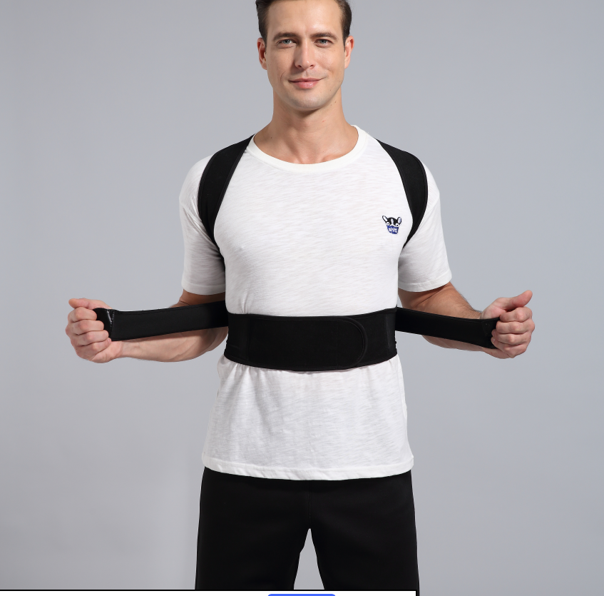 Cross-border Anti-kyphosis Back Adult Straightening Belt For Men And Women Breathable Clavicle Belt Corrector Straight Back Straightening Belt photo 2