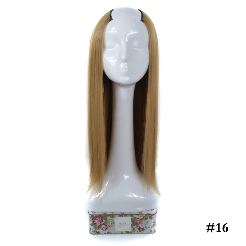 Women's Long Straight Hair U-shaped Half Headgear photo 7