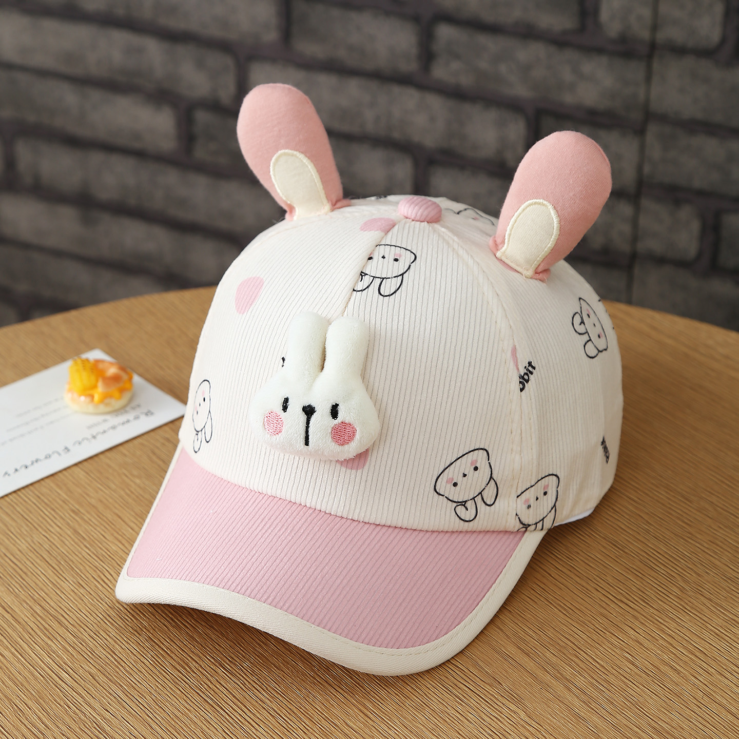 New Cute Three-dimensional Baby Dolls With Cartoon Prints And Ear Shapes. Soft-brimmed Elastic Baseball Caps. Perfect For Outdoor Outings And Playtime. photo 1