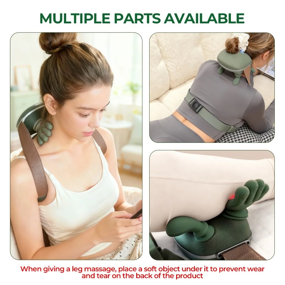 Bionic Finger Neck & Shoulder Massager, Wireless Cervical Trapezius Kneading Massage Shawl With Brushless Motor photo 4