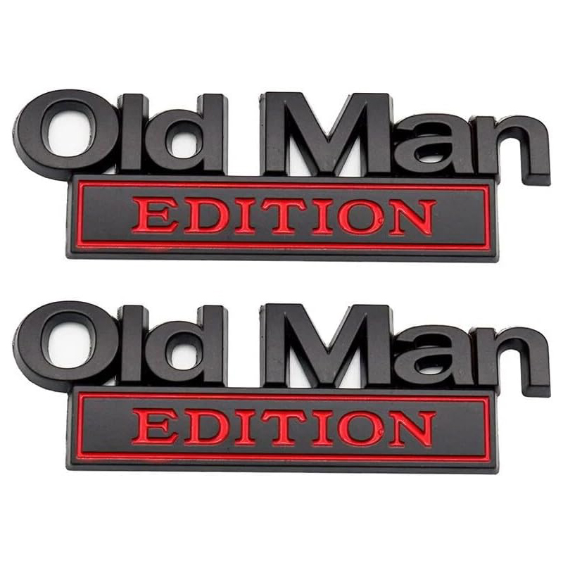 2pack Old Man Edition Emblems, Seabee Emblem 3D Badge Decal Car Truck SUV,Refrigerator Sticker,Window Display Stickers,Bicycles, Laptops, Fridges photo 4