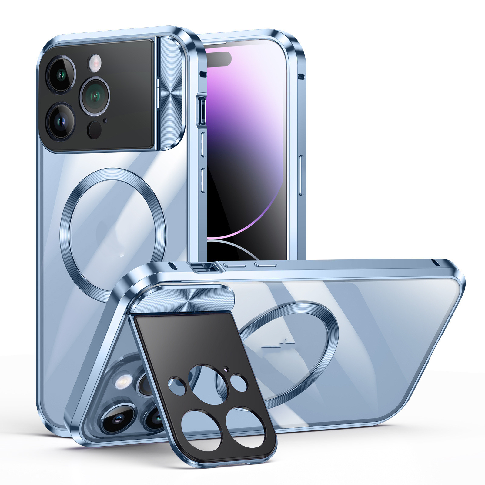 Metal Frame Phone Case Backboard Single-sided Large Window Bracket Suitable photo 5