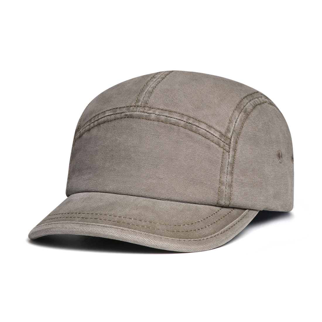 Fashionable And Simple Light Board Water-washed Distressed Baseball Cap With Short Brim, Five-piece Construction, Workwear Style Hat For Outdoor And Daily Casual Wear photo 4