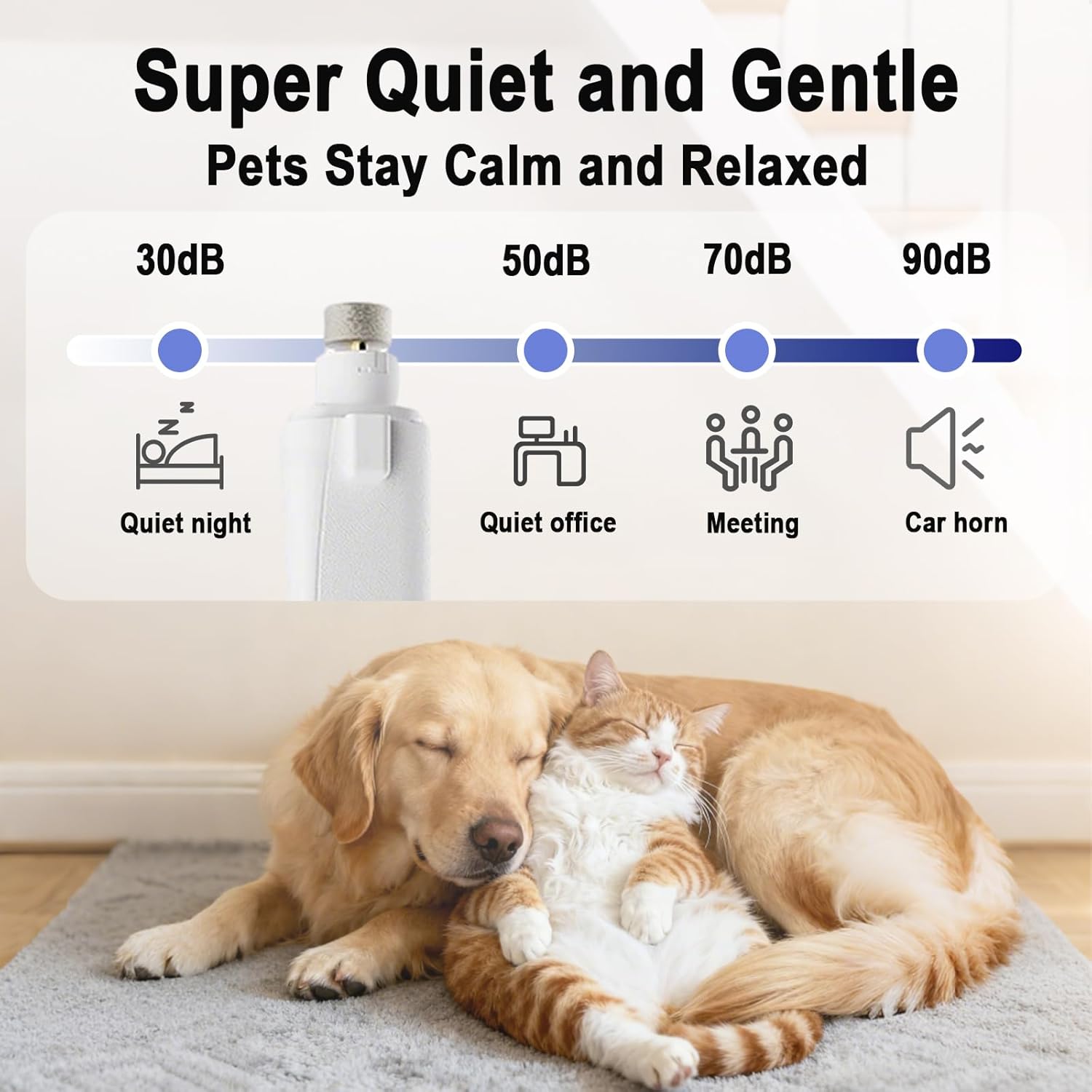 2-in-1 Led Light Cat Anti-blood Nail Grinder Dog Pet Nail Clipper Nail Clipper Animal Nail Clipper photo 3